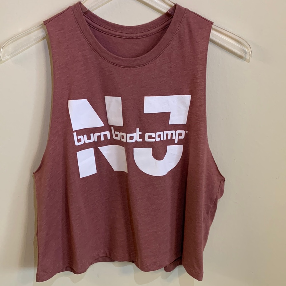 Burn Boot Camp Cropped Muscle Tank Women’s (M) Pinkish/Mauve
